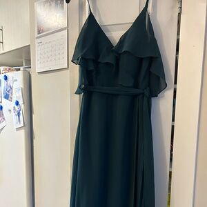 Azazie Forest Green Maxi Dress